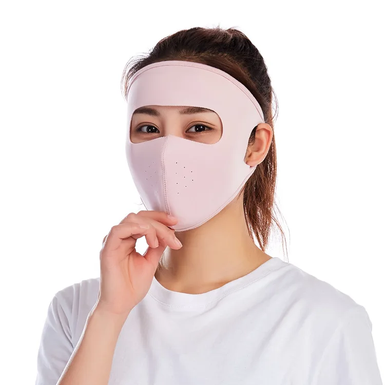 Summer Ice Silk Sun Mask All Face Breathable Riding Equipment Electric Bike Outdoor Wind Dust Mask