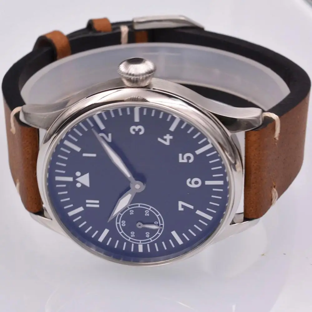 Deber 44 мм Mano Meccanico A Carica Orologio Uomo 17 Gioielli ST3600 Gabbiano 6497 movimento di Sport Da Polso сапфировое стекло