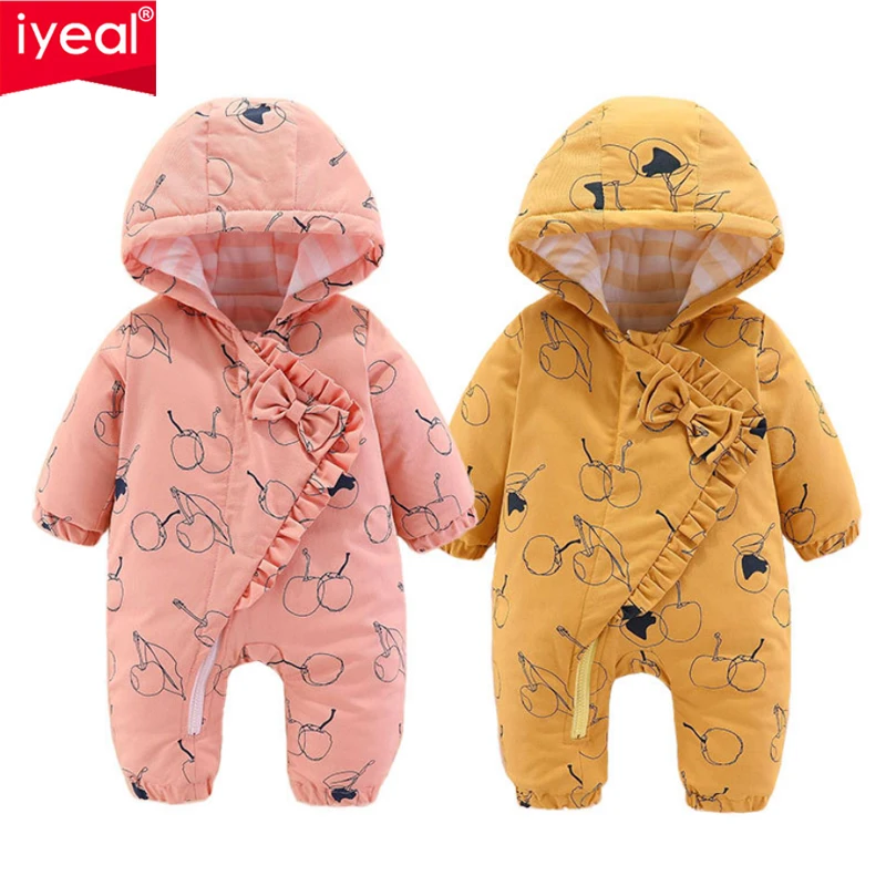 Комбинезоны IYEAL для маленьких принцесс пижама новорожденных до 12 мес. зимняя