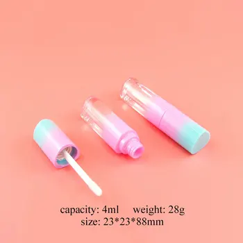 

4ml Gradient Pink Lip Gloss Tubes Empty Liquid Lipstick Bottle Container for Lipgloss Base Gel Oil DIY Tools Wholesale