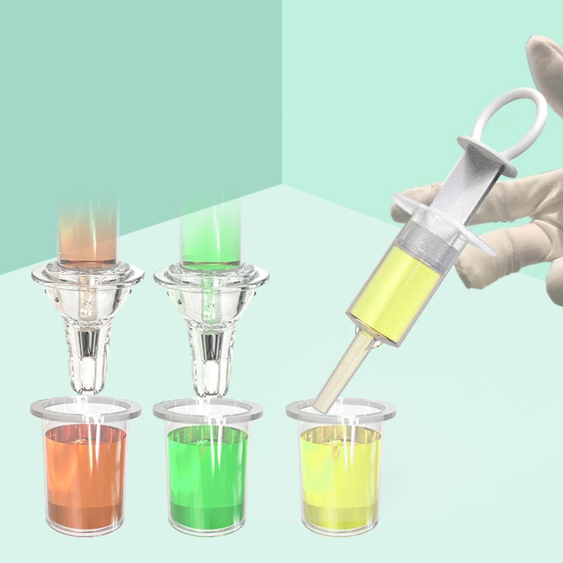 Baby Silicone Drug Feeder Syringe Type Mills Nipple Medicine Feeder On Both Sides Of The Liquid Feeding Device Baby Food Mills