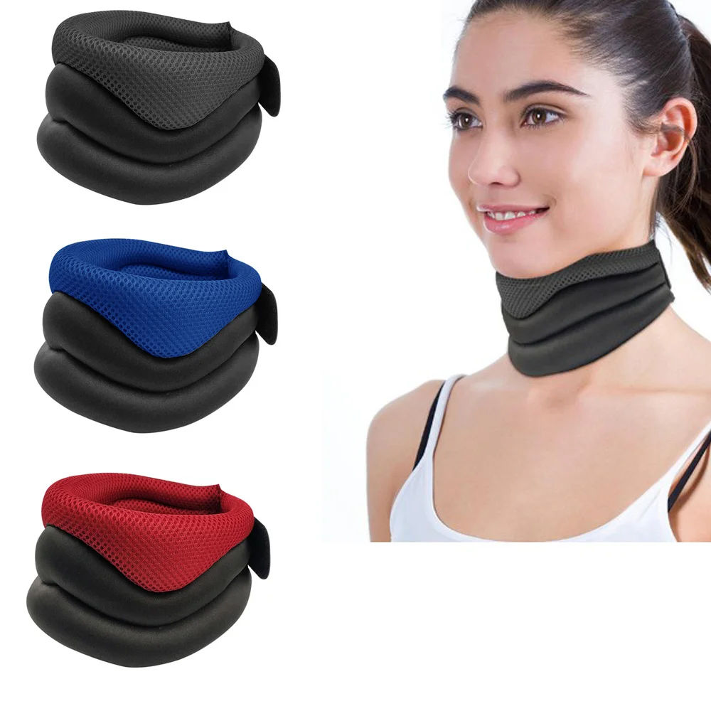 

Neck Support Collar Protector Cervical Traction Posture Corrector Pain Relief Massage Personal Health Care Office Home Relax