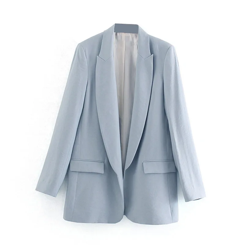 

2019 Europe And America Brand Overstock Cut the Tag off New Style Simple Fashion Glorious Solid Color Pocket-Accent Suit Jacket