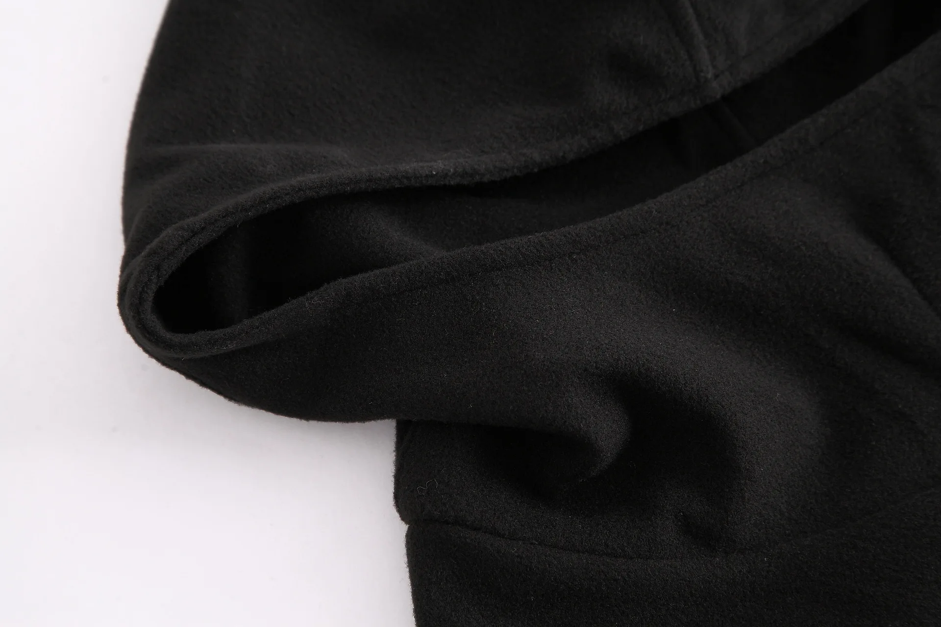 Винтажное черное шерстяное пальто с капюшоном, пальто премиум-класса из мягкой ткани, Женское зимнее пальто, мешковатое популярное Женское пальто на осень