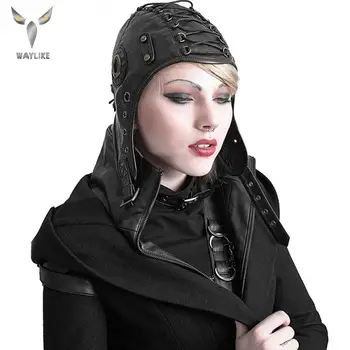 

WayLike Halloween mask mask mask headgear popular Steampunk soft leather neutral motorcycle flying cap