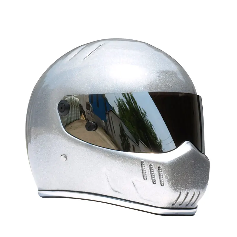 CRG ATV-6 шлем для мотогонок F1 Capacete De Moto Riding Cascos Motorrad Moto Car Stig Karting шлем для Симпсона - Цвет: silver-Silver lens