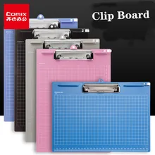 Comix Clip Board A4 Marble Clip File Folder Writing Pad Word Pad Document Holders Board Clamp School Office Stationery ezone cartoon a4 print clipboard kawaii clip paper writing pad candy color file folder school office stationery clip supplies