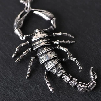 

26.6g 925 Sterling Silver SCORPION men's Biker Pendant jewelry A3917