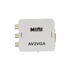 Мини HD AV2VGA видео конвертер коробка AV Rca Cvbs в Vga видео конвертер с 3,5 мм аудио в ПК преобразователь ТВЧ-сигналов