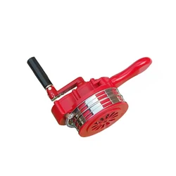 Alarme de sécurité à commande manuelle, coque en plastique, sirène de Raid à Air Portable, sirène d'urgence Portable et forte, rouge 