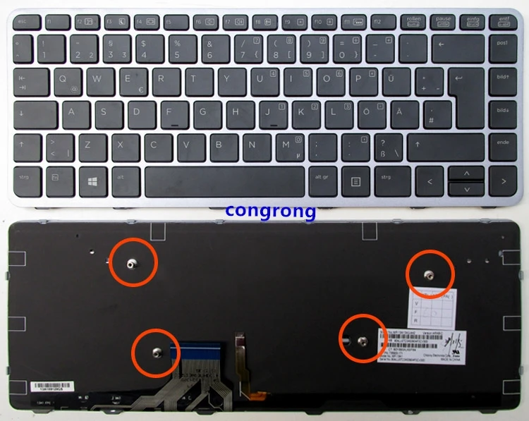 

Клавиатура с подсветкой для ноутбука HP EliteBook Folio 1040 G1 1040 G2 739563-001 739563001, Черная