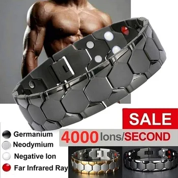 

Top Health Care Weight Loss Magnetic Therapy Elemental Bracelet Arthritis Pain Relief Health Energy Bio Magnetic Male Gift