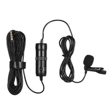 

ACEMIC MM1 Single Head Lavalier Microphone Mic Lapel Clip-On Omni-Directional Condenser with 6.5mm Adapter for DSLR Camcorder