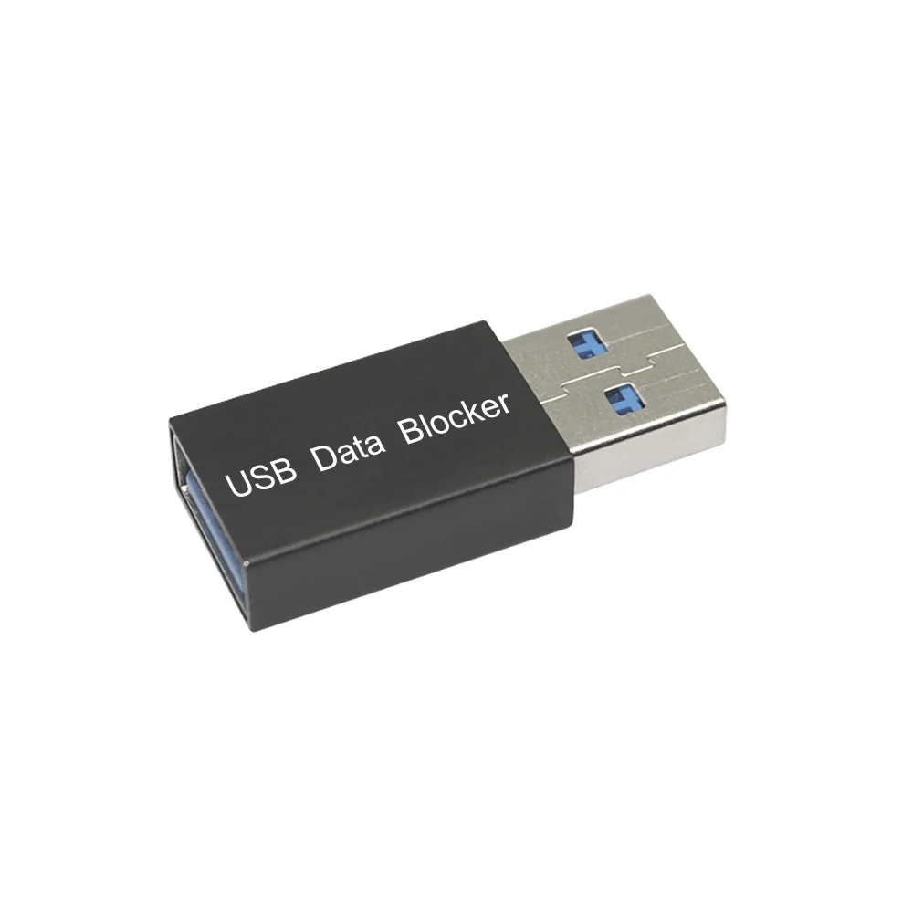 Черный USB блокировщик данных, защитник, блокирует нежелательную передачу данных, защищает телефон и планшеты от общественных зарядных станций - Цвет: Черный