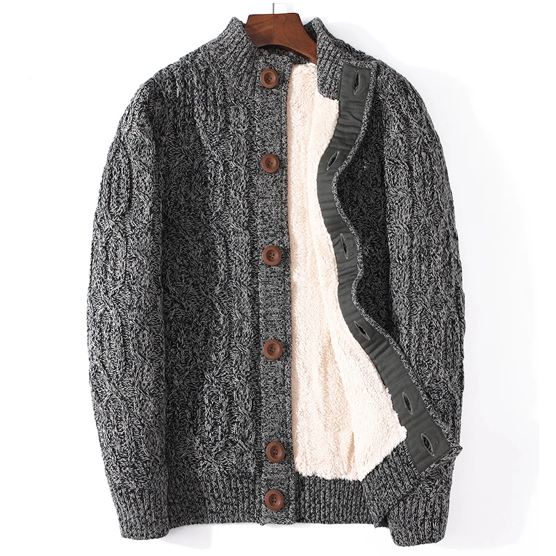 ^*Best Offers Plus Size Wool Sweater Winter Coat Men Clothes 2020 Knitted Fit Thick Warm Cardigan for Men Jumper Pull Homme Hiver SL237