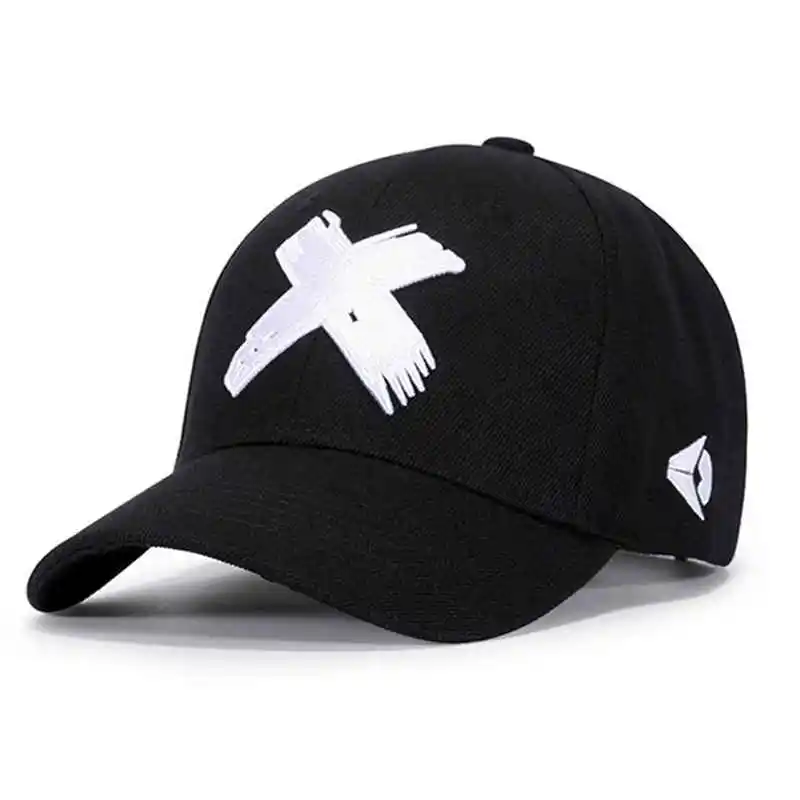 Gorra de béisbol bordada de marca de moda negra para hombre nueva de otoño e invierno_voghion.com