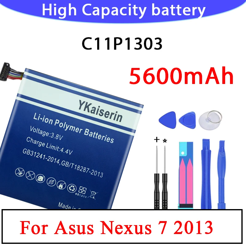 Сменный аккумулятор C11P1303 5600 мАч для Asus Google Nexus 7 &quot7 II 2 2nd Gen 2013 ME571 ME57K ME57KL K009
