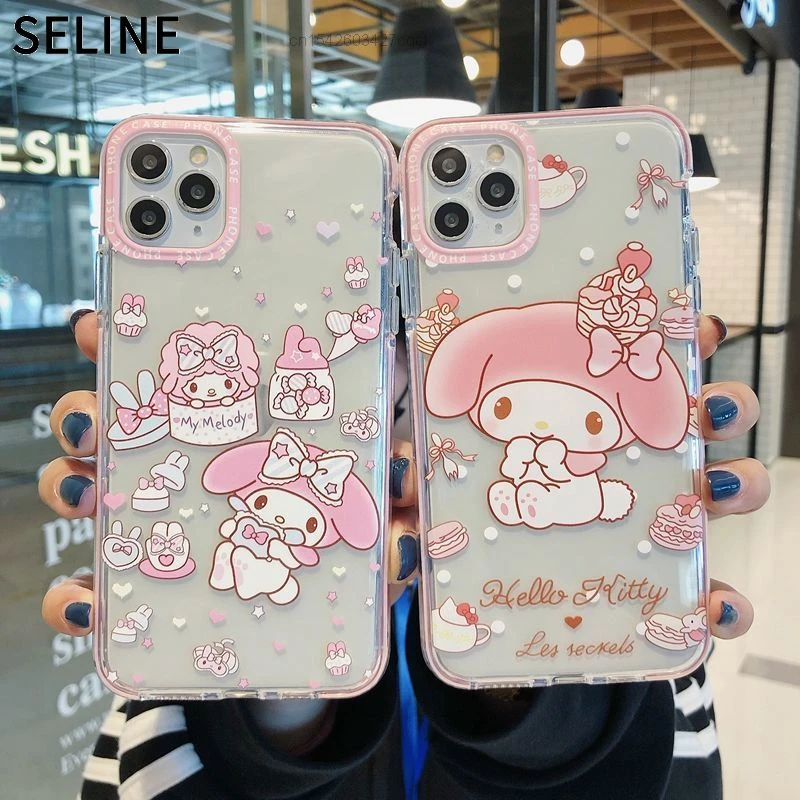 Sanrio My Melody Gemini Iphone Case Aesthetic For Iphone 13 Pro Max 12 11 Xs Xr 8 Plus 7 Se2 Case Cover Tpu Soft Shell For Girls Mobile Phone Cases Covers Aliexpress