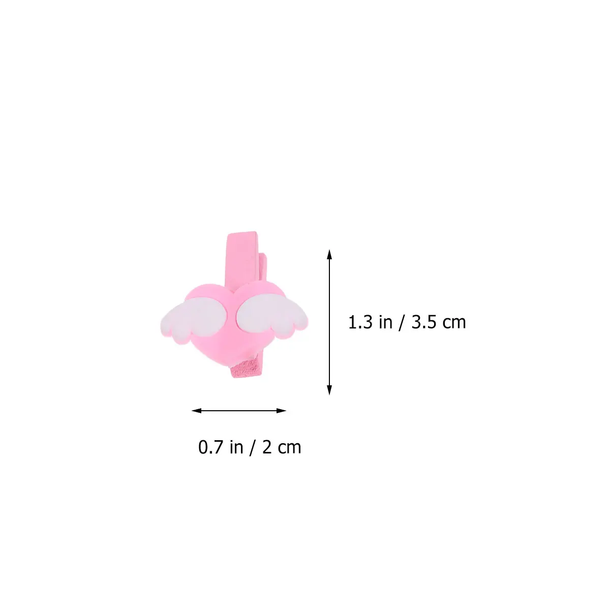 20pcs Wing Heart Shape Clips Wood Information Folder Photo Card Holder Message Folder Decorated Small Clip Stationery Memo