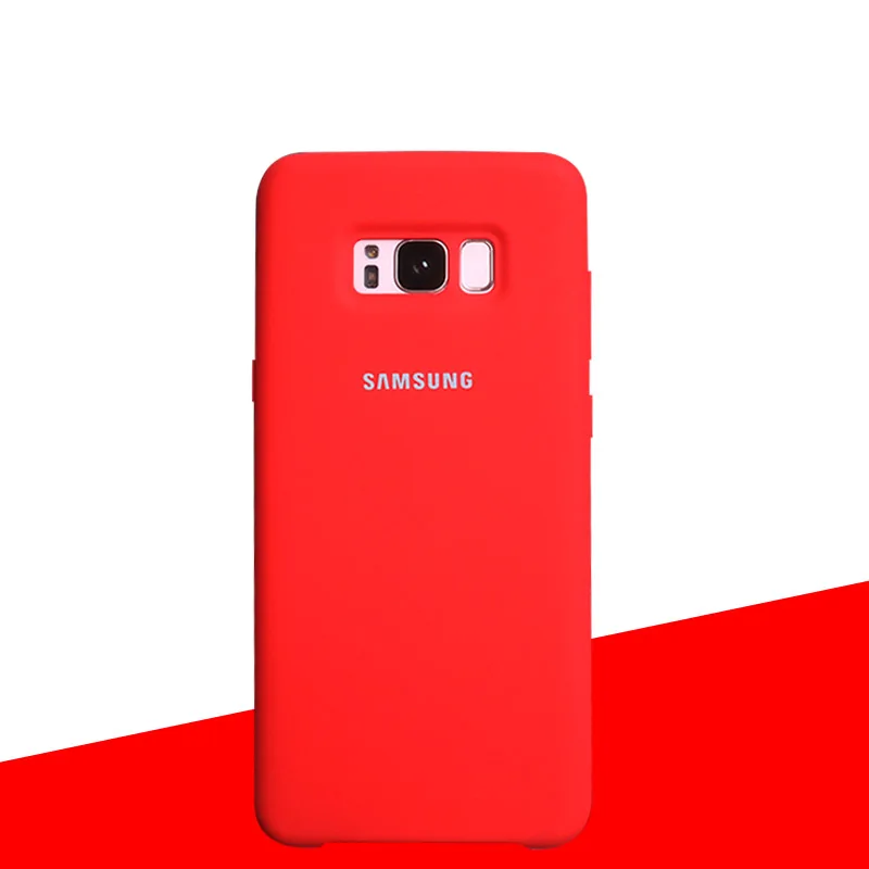 Samsung S8 чехол силиконовый мягкий чехол с покрытием samsung Galaxy S8 S9 S10 S10 плюс S10e Note 9 8 10 плюс защитный чехол для телефона чехол - Цвет: Red