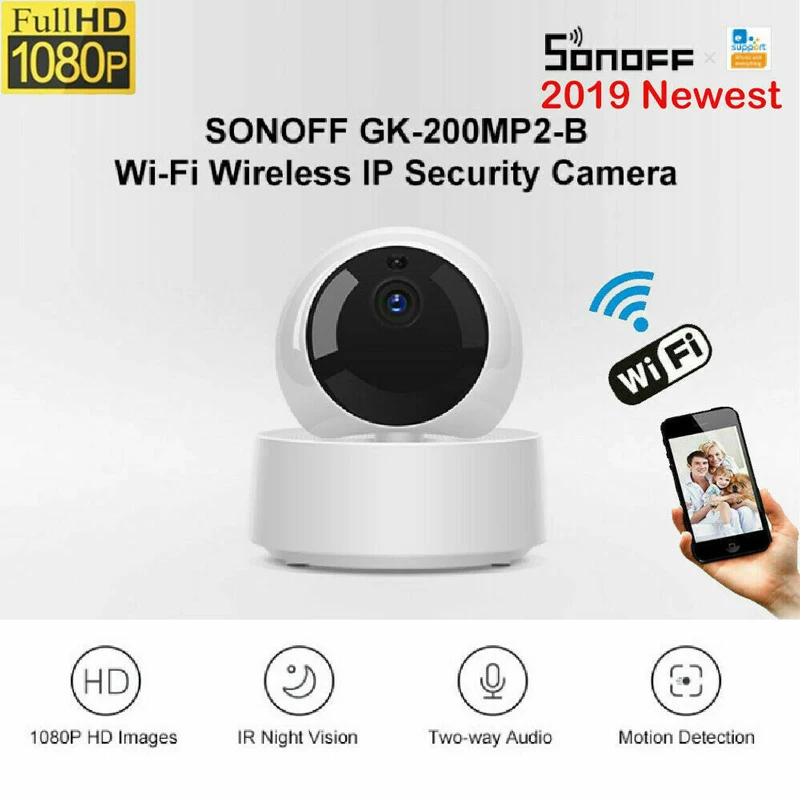 Sonoff GK 200MP2 B 1080P HD беспроводная WiFi приложение управление IP камера безопасности