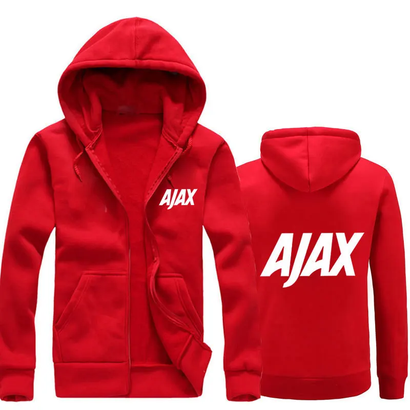 Осенние мужские толстовки с капюшоном модная Толстовка принтом AJAX повседневный