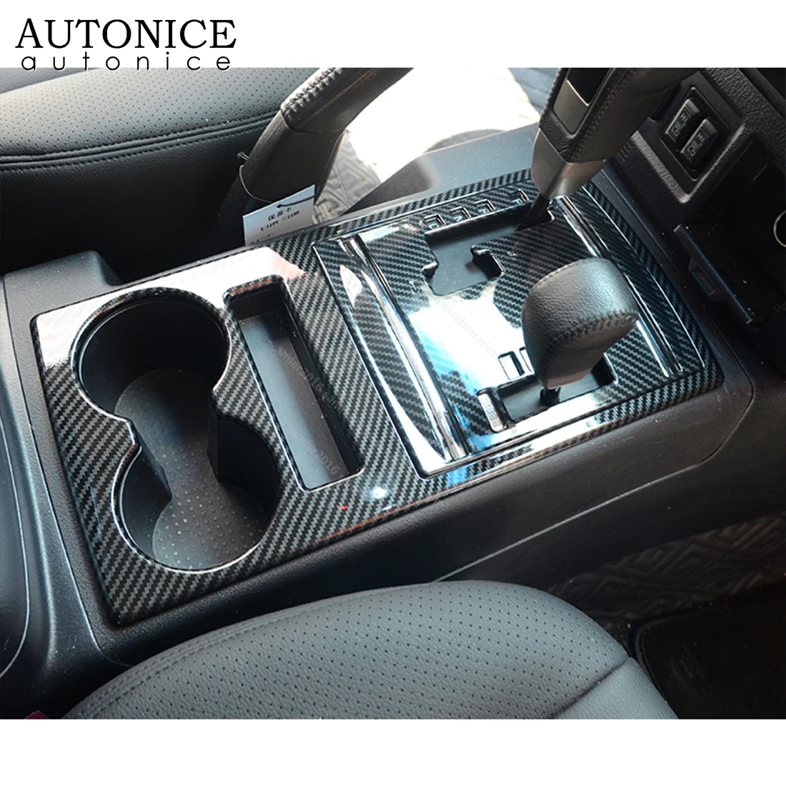 Углеродное волокно цвет авто внутренняя панельная Накладка для коробки передач подходит для Mitsubishi PAJERO левая сторона