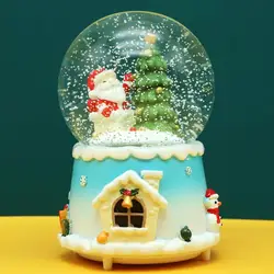 Boîte à musique de noël en 3D, artisanat scintillant, Miniature, dessin animé, ornement, cadeau pour fille 