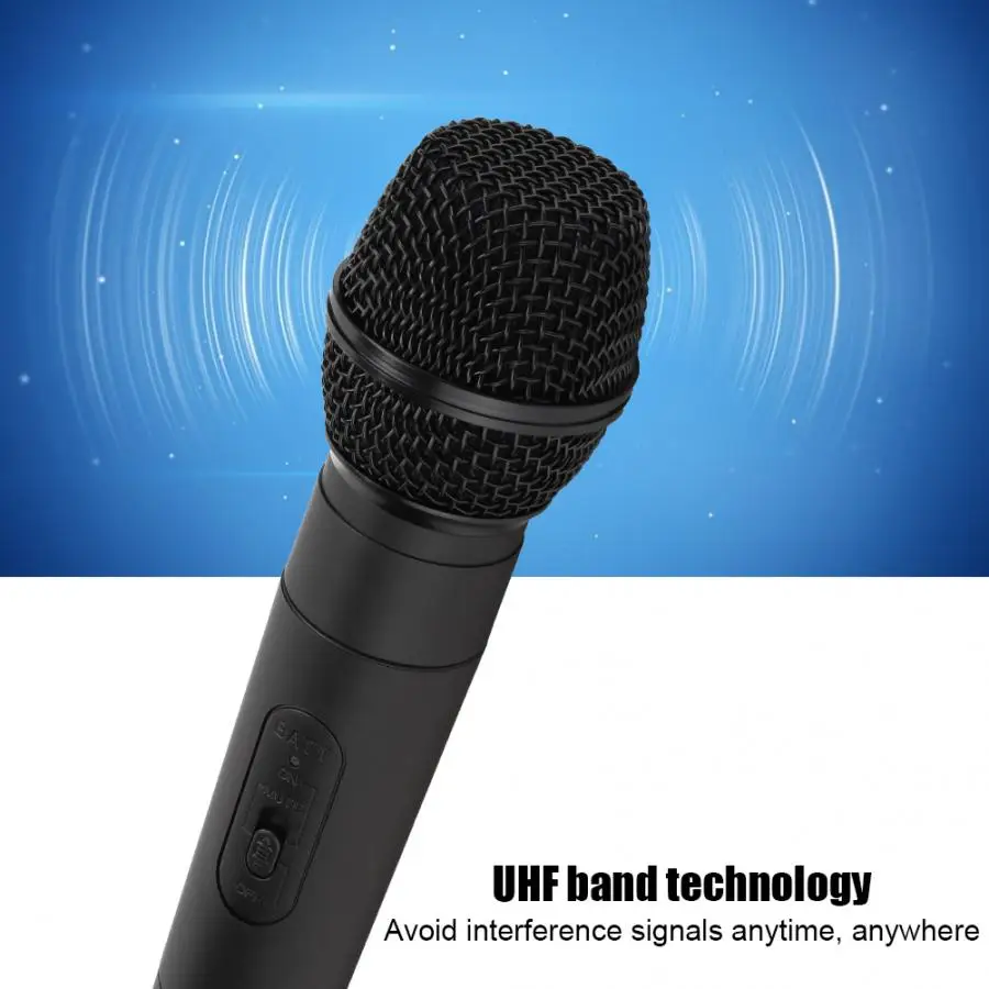 UHF Band металлический Ручной беспроводной микрофон с 3,5 мм миниатюрным приемником
