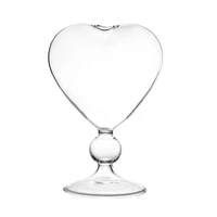Herz Form Glas Blumentopf Desktop Stehenden Vase Pflanzer Container-Home-Dekoration Hochzeit Party Decor 85DB