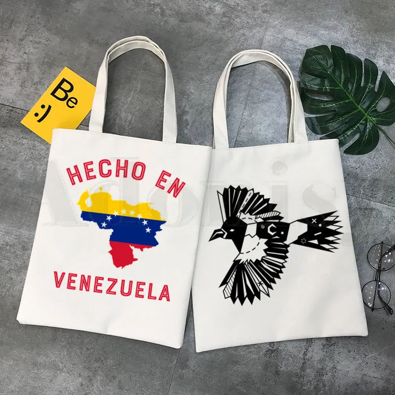 

lOVE VENEZUELA VZLA Heart Country Graphic Girls Fashion Casual Pacakge Hand Bag Hipster Cartoon Print Shopping Bags