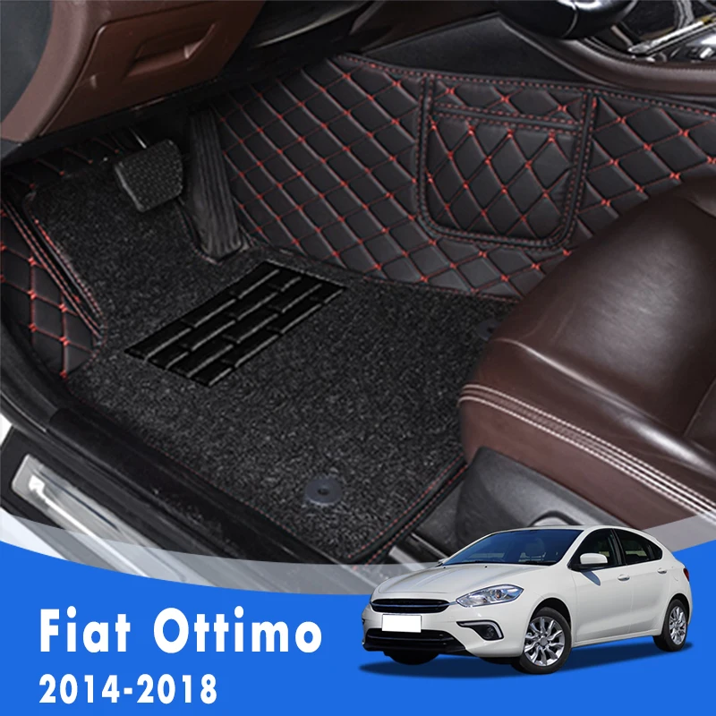 

Коврики для Fiat Ottimo 2018 2017 2016 2015 2014, роскошные двухслойные автомобильные коврики с проволочной петлей, пользовательские автомобильные аксессуары, чехлы