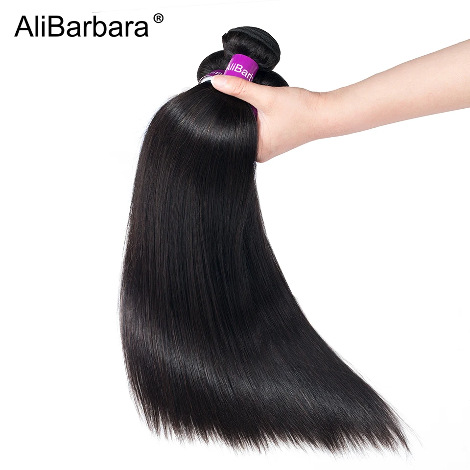 AliBarbara средства ухода за кожей пучки волнистых волос с фронтальной перуанские накладные волосы Связки с синтетическое закрытие волос Remy