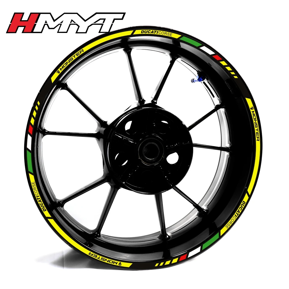 

Apply to the stickers of Ducati motorcycle 17 inch wheel hub waterproof reflective stickers rim edge stickers