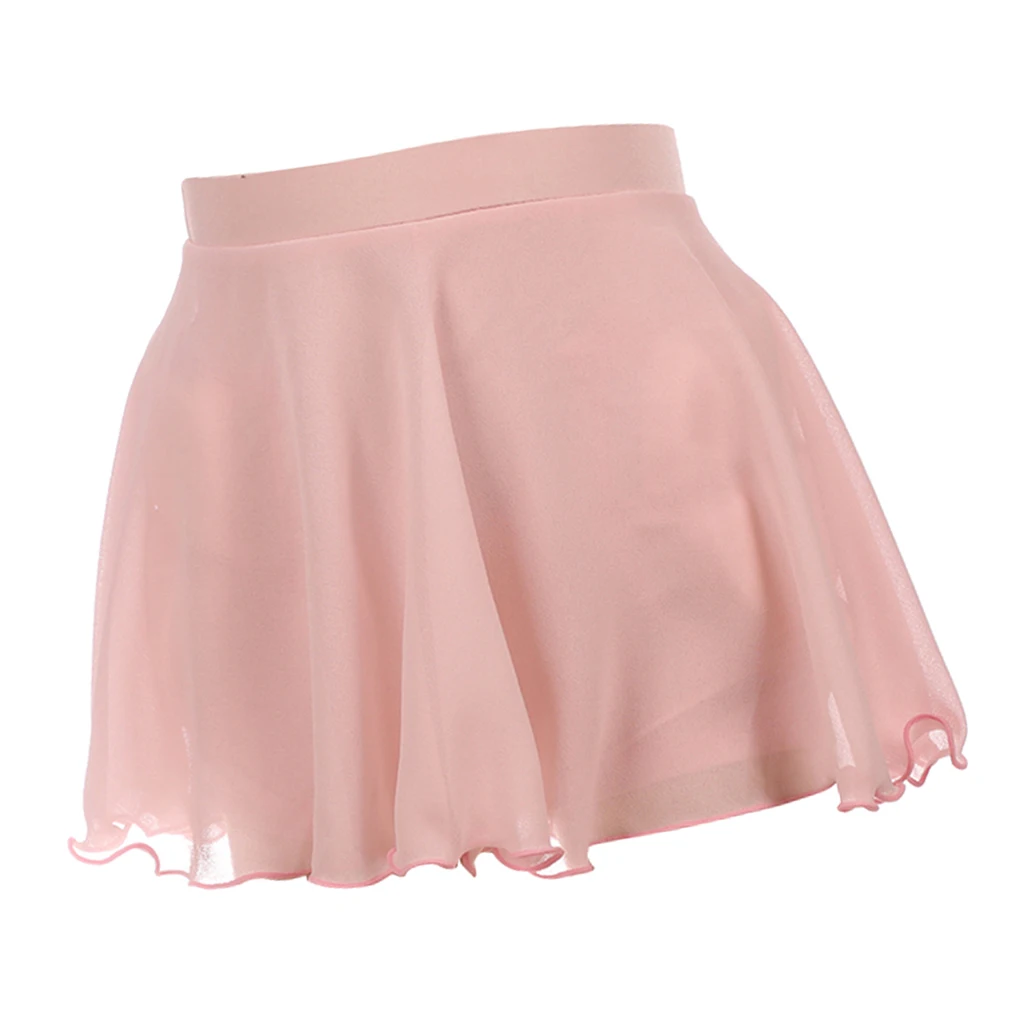 Pink Ice Skating/Dance Skirt Short Skirts Ice Skating Protective Clothing for Hip with Liner Shorts