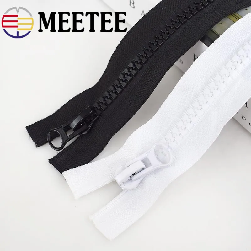 Meetee 5 #60 300 см молния из смолы черный белый двойной ползунок открытые молнии для