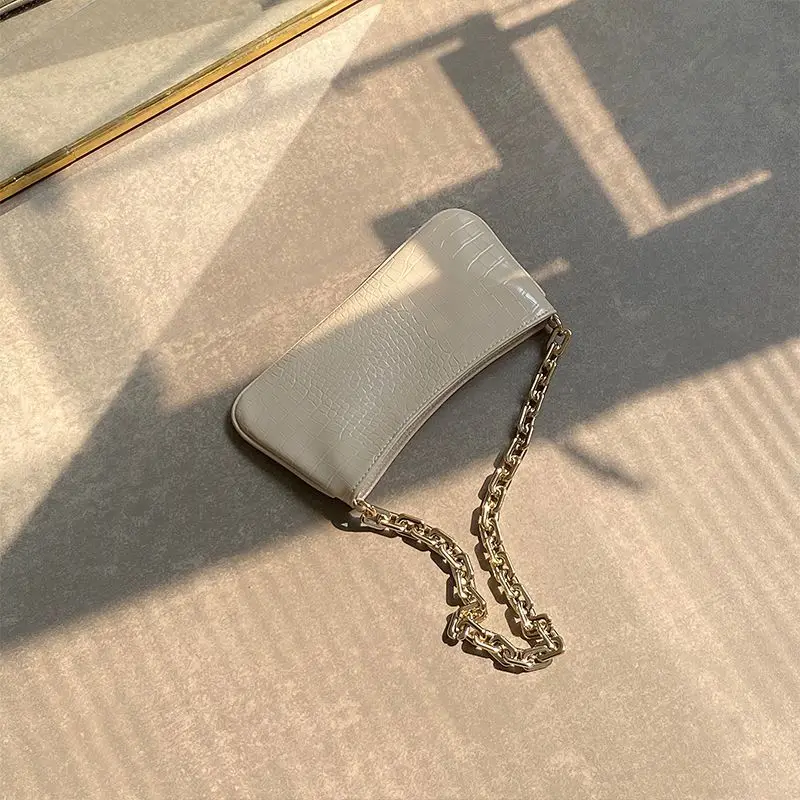 Crocodile Pattern PU Leather Female Shoulder Bag Fashion Ladies Armpit Bag Vintage Women Purse Handbags Small Clutch