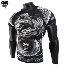 SOTF китайский дракон камуфляж упражнения дышащая одежда ММА Боксерские майки Тигр Муай Тай Рашгард джиу джитсу футболка ММА сауна