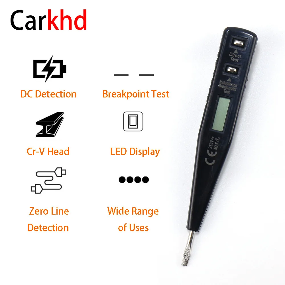 Jelenlegi Elektromos Érzékelő Teszt Ceruza Ac/Dc Lcd Digitális Kijelző Feszültség Vizsgálati Pen Volt Detektor Tesztelő 12-220 V-Os Villanyszerelő Szerszámhoz