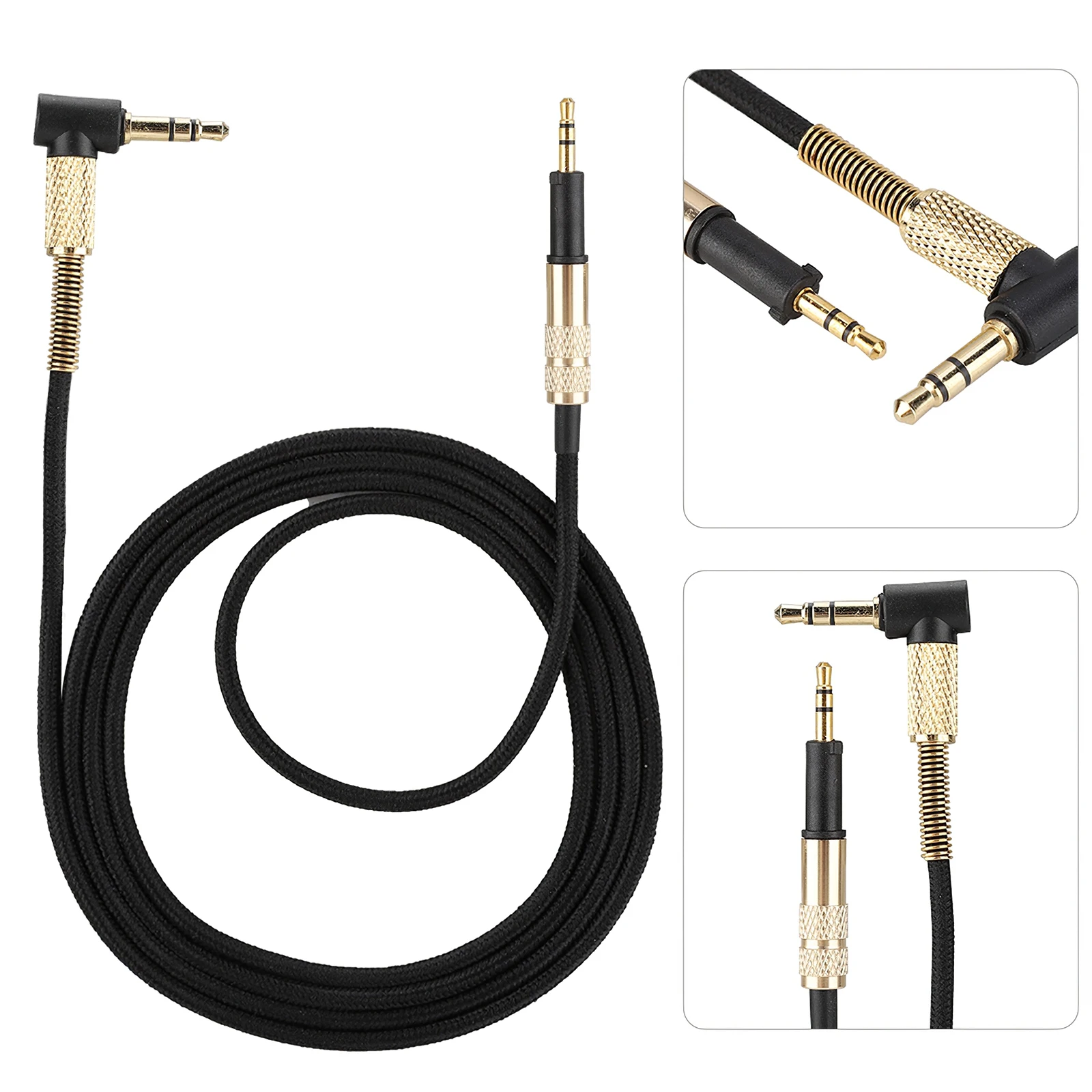 Braided Wire Earphone 3.5mm Gold Plug High Compatibility Adjustable Headphone Cable For AKG K450 K451 K452 K480 Q460 | Электроника