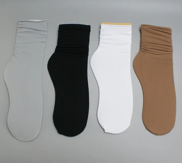 4 пары, женские носки неонового цвета, летние шелковые тонкие длинные носки ярких цветов для девочек