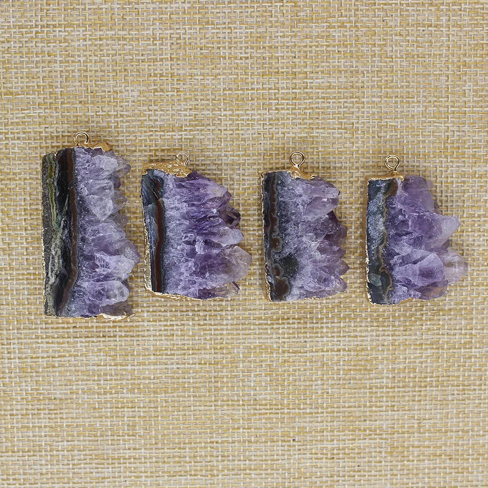 Natural stone  flower bud gold jewelry accessories necklace pendant accessories ladies gifts each 4