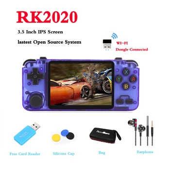 

RK2020 Retro Handheld Game Console 3.5 Inch IPS Screen For N64/PS1/PSX/CPS3/NES 64Bit Open Source System Built-in 15000+ Games