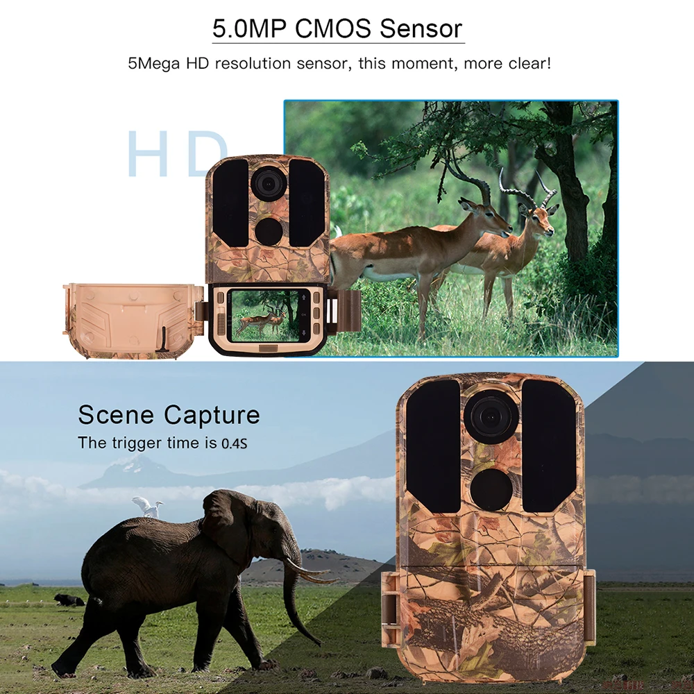 

16MP 1080P Multi-function Hunting Camera Digital Trail Camera with 49psc Infrared Sensor Light Beads Support IR Night-shot