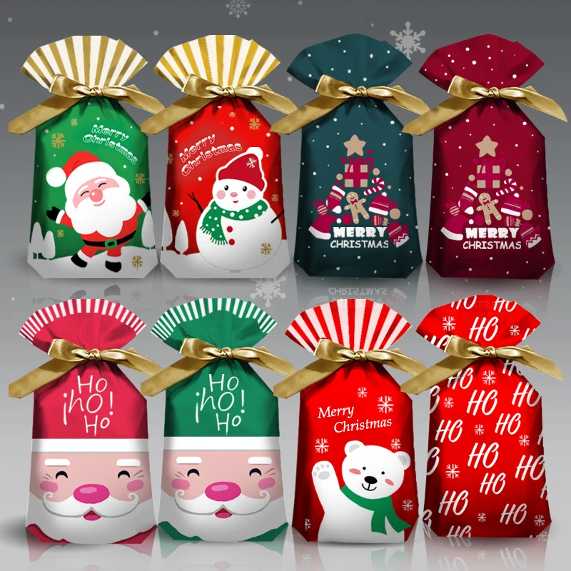 Christmas Party Prizes 2022 50Pcs Christmas Gift Bag Navidad Gift Box Candy Biscuit Bag Christmas  Decoration Gift Bag Children Birthday Party New Year 2022|Stockings & Gift  Holders| - Aliexpress