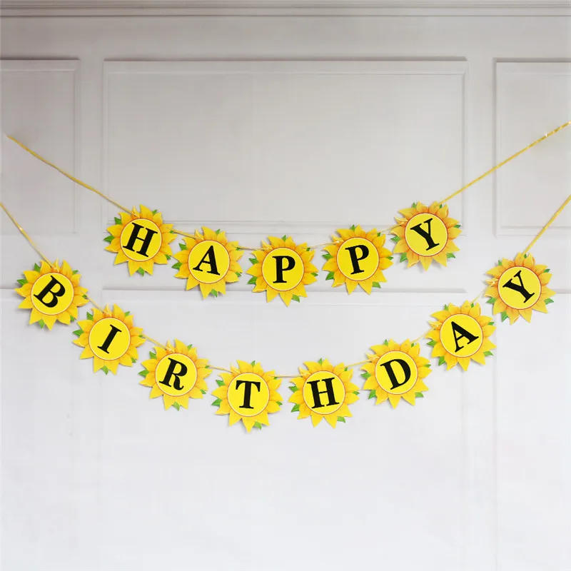 birthday decor sun flower happy birthday banner sunflower card ribbon glitter banner baby shower family party decor supplies birthday decor sun flower happy birthday banner sunflower card ribbon glitter banner baby shower family party decor supplies