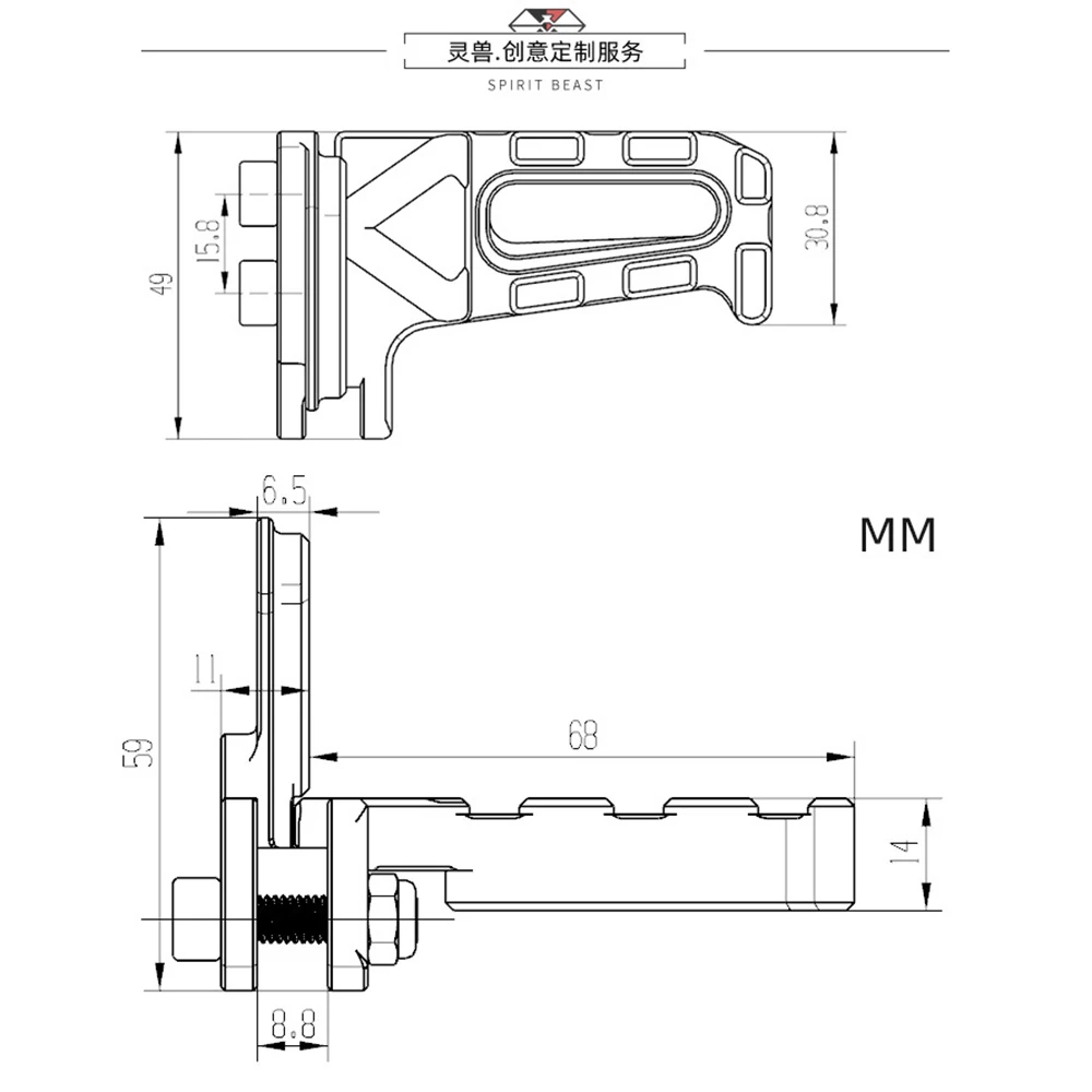 Чехол для ног мотоцикла Spirit Beast Peg Benelli TRK502 TRK251 TNX Trk502X|Подставки под ноги| |