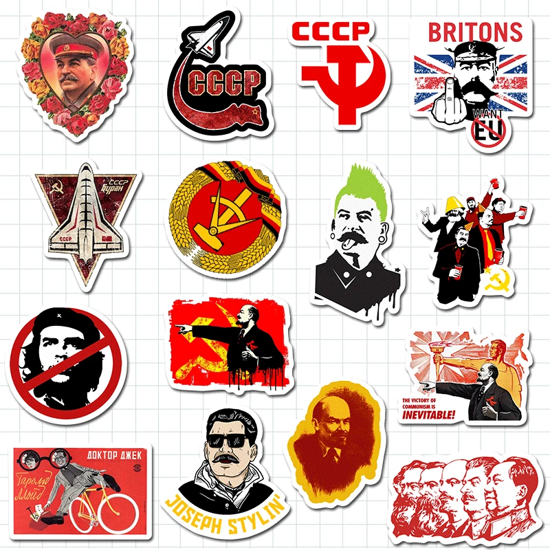 50 шт. русский/Сталин СССР CCCP граффити наклейка s для гитары скейтборд Водонепроницаемая игрушка наклейка багаж Ipad телефонные наклейки Наклейка