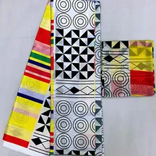 Африканская ткань чистый шелк ткань Африканский шелк воск шелк шифон Ткань 2+ 4 ярдов Дубай кружево африканская восковая ткань для Пэчворк MM-A1