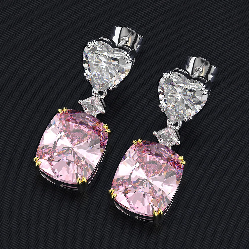

S925 Sterling Silver Earrings Zircon Earrings Cool Simple Bridal Wedding Luxury Jewelry